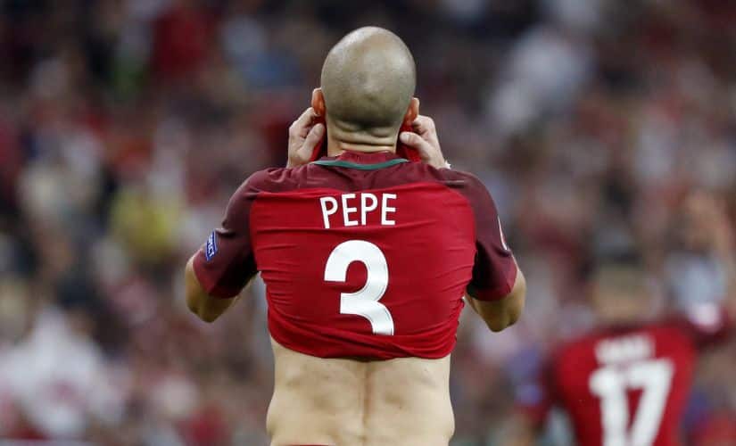 Pepe after Portugal's match against Poland. Reuters