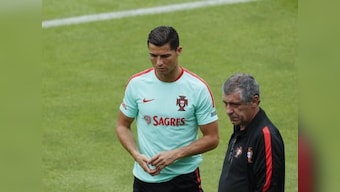 Euro 2016: Portugal coach Fernando Santos scoffs at Cristiano Ronaldo retirement question