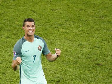 Portugal's Cristiano Ronaldo celebrates after match against Wales. Reuters