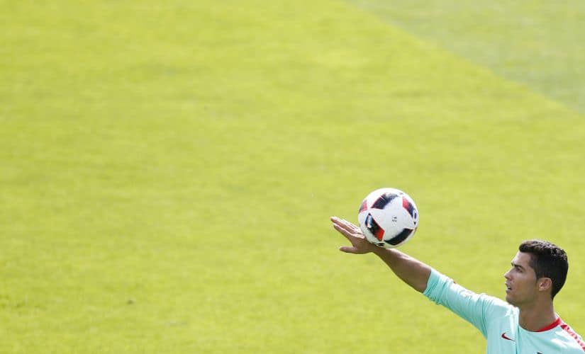 Cristiano Ronaldo during training. Reuters