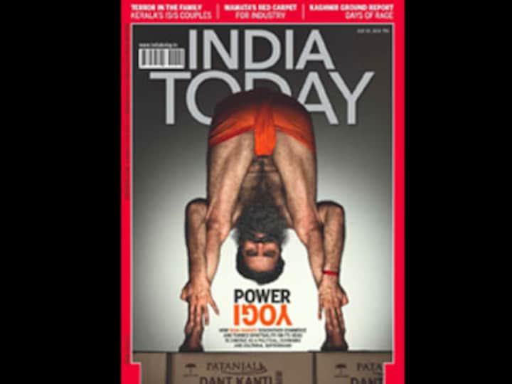 Ramdev may strike an outrageous pose but his products still line supermarket shelves