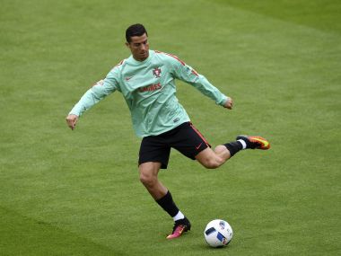 Portugal's Cristiano Ronaldo in training. AFP
