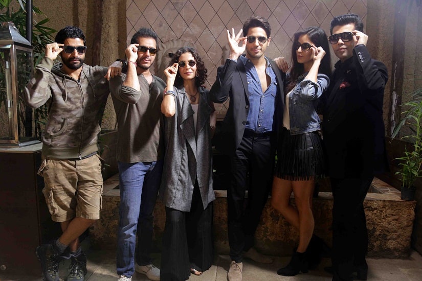 The 'Baar Baar Dekho' team: (From L-R) Farhan Akhtar, Ritesh Sidhwani, Nitya Mehra, Sidharth malhotra, Katrina Kaif and Karan Johar