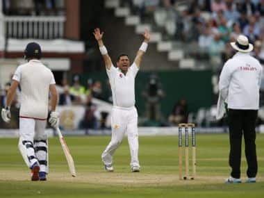 Pakistan's Yasir Shah appeals for a wicket. Reuters