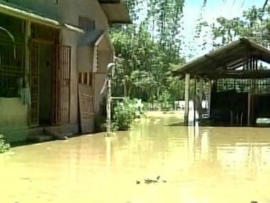Flooded house in Assam. CNN-News18
