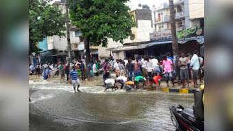 Bengaluru rains: People take to fishing on roads as flooded streets jam traffic