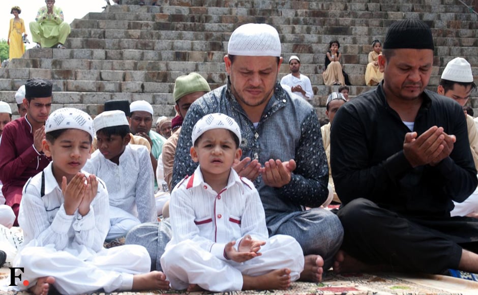 The Eid-ul-Fitr is being celebrated across Delhi with traditional fervour. Thousands of Muslims prayed for peace and harmony in the country. Naresh Sharma/Firstpost The Eid-ul-Fitr is being celebrated across Delhi with traditional fervour. Thousands of Muslims prayed for peace and harmony in the country. Naresh Sharma/Firstpost