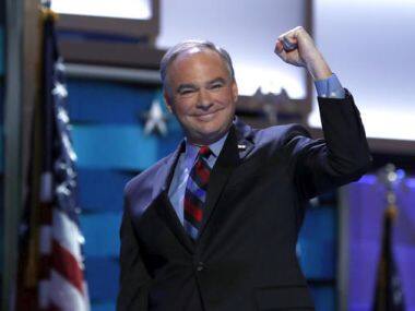 Democratic vice presidential candidate Tim Kaine at the Democratic National Convention. AP
