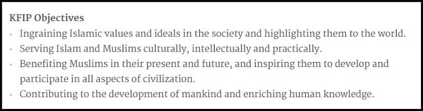 A screen grab from the official website of the King Faisal International Prize