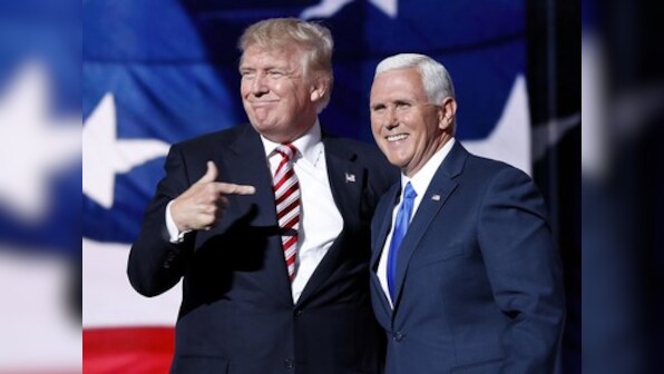 Mike Pence accepts Republican VP nomination at party convention in Cleveland