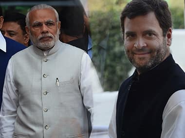 Prime Minister Narendra Modi (L) and Congress vice president Rahul Gandhi. 