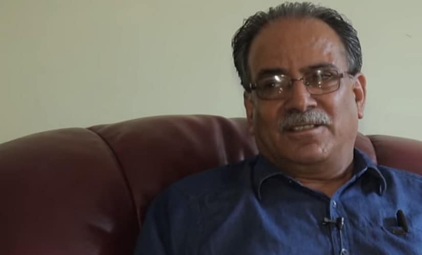 File image of Prachanda, the man likely to return to power as Prime Minister of Nepal. Screen grab from YouTube
