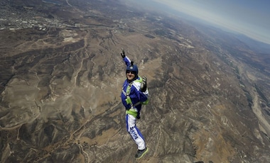 Watch: 42-year-old Luke Aikins becomes first person to jump and land without chute