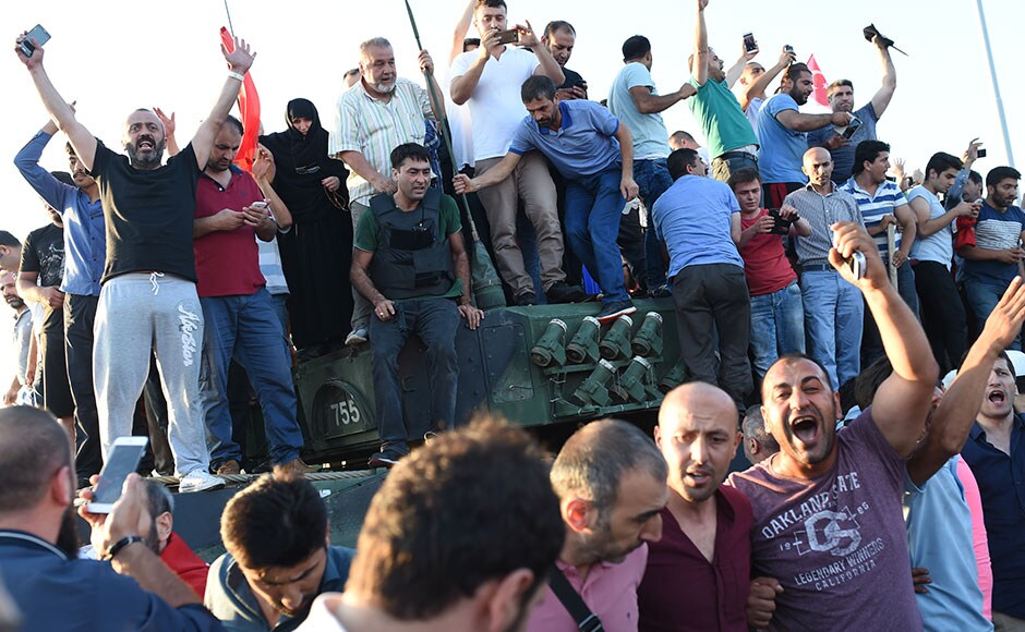 The chaos capped a period of political turmoil in Turkey which critics blamed on Erdogan's increasingly authoritarian rule, which has included a government shake-up, a crackdown on dissidents and opposition media and renewed conflict in the mainly Kurdish areas of the southeast. Photo: AFP The chaos capped a period of political turmoil in Turkey which critics blamed on Erdogan's increasingly authoritarian rule, which has included a government shake-up, a crackdown on dissidents and opposition media and renewed conflict in the mainly Kurdish areas of the southeast. Photo: AFP
