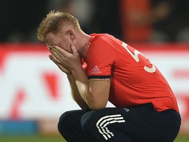 Ben Stokes was hit for 4 consecutive sixes by Carlos Brathwaite in the last over of the T20 World Cup Final. AFP