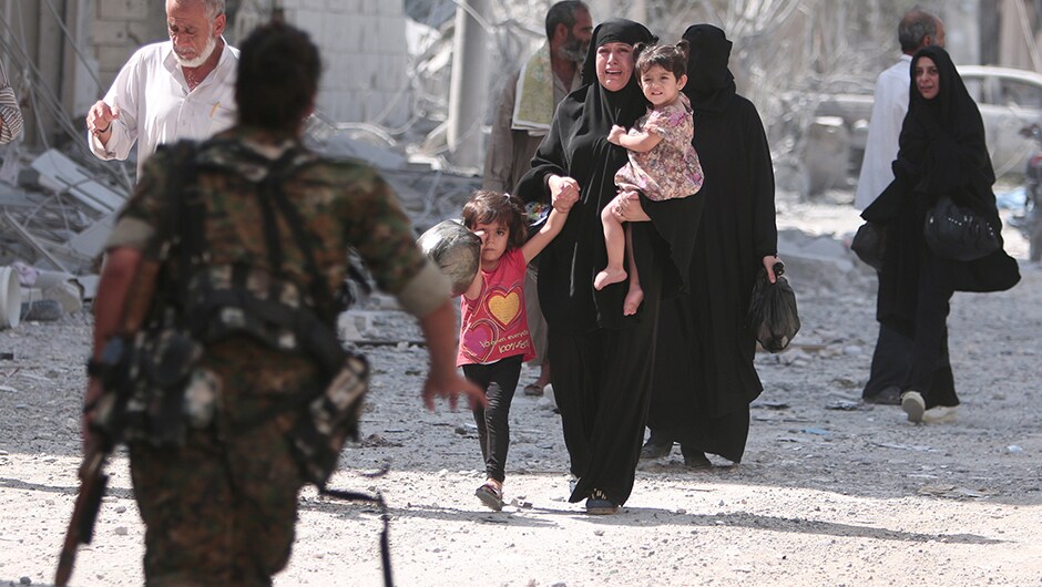 The last remaining Islamic State fighters abandoned Manbij, near the Turkish border, on Friday. The Pentagon said a rout showed the extremists were The last remaining Islamic State fighters abandoned Manbij, near the Turkish border, on Friday. The Pentagon said a rout showed the extremists were