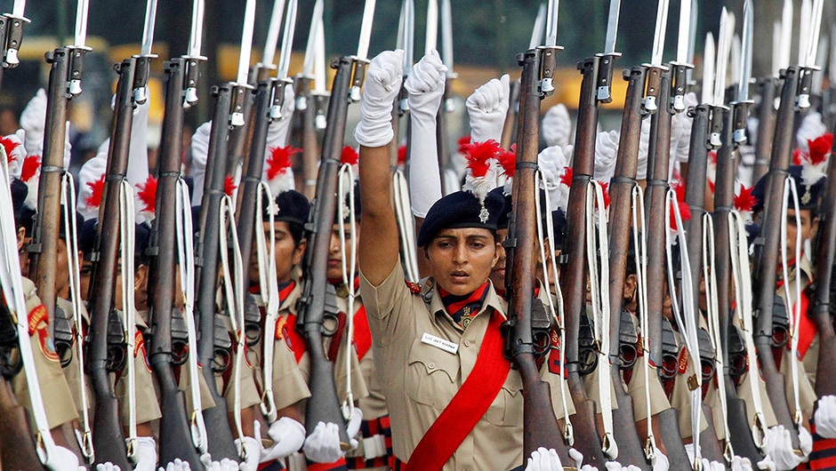 Rehearsals are on as policewomen march during the full-dress as India gears up for its 70th Independence Day celebration. REUTERS Rehearsals are on as policewomen march during the full-dress as India gears up for its 70th Independence Day celebration. REUTERS