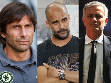 Premier League's new managers Antonio Conte, Pep Guardiola and Jose Mourinho. Getty