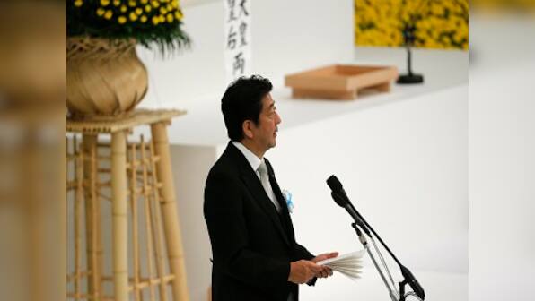 Shinzo Abe avoids controversial Tokyo shrine as Japan marks World War II anniversary