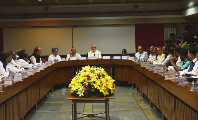 PM Modi at all-party meet on Friday. Twitter @PIB_India