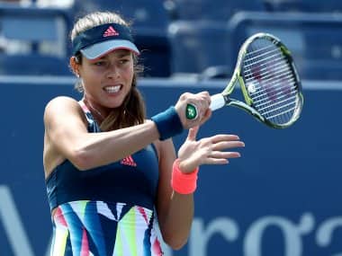 Ana Ivanovic in action against Denisa Allertova at the US Open. Getty
