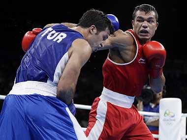 Rio 2016: Flawless Vikas Krishan batters Onder Sipal, just one fight away from an Olympic medal Rio 2016: Flawless Vikas Krishan batters Onder Sipal, just one fight away from an Olympic medal