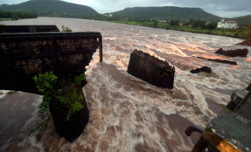 The bridge, constructed during British-era, caved in at around midnight on Tuesday. PTI