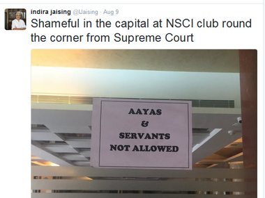 NSCI Delhi is out of bounds for 'servants': Another shameful manifestation of elitism NSCI Delhi is out of bounds for 'servants': Another shameful manifestation of elitism