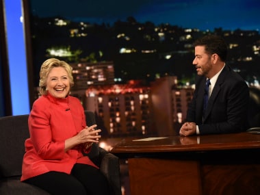 Hillary Clinton at Jimmel Kimmel Live. Twitter @ HillaryClinton
