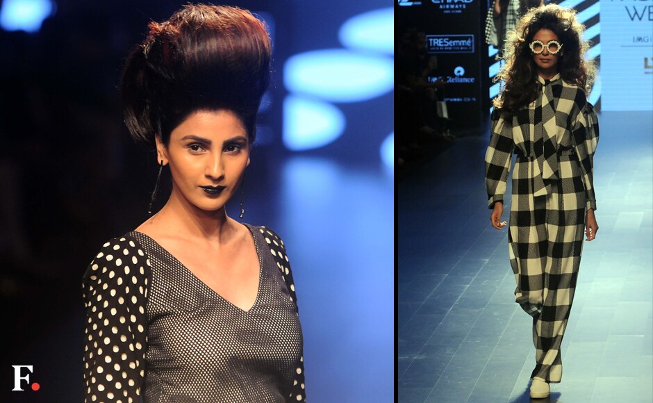 Ashish N Soni showcased black and white prints on fitted yet boxy silhouettes. Sachin Gokhale/Firstpost Ashish N Soni showcased black and white prints on fitted yet boxy silhouettes. Sachin Gokhale/Firstpost