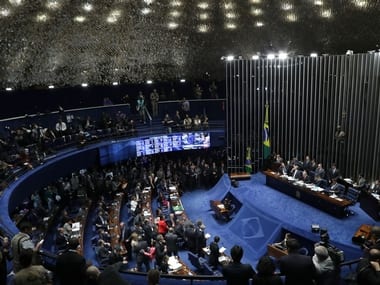 Brazil's Senate during the final session in the impeachment trial of former President Dilma Rousseff. AP