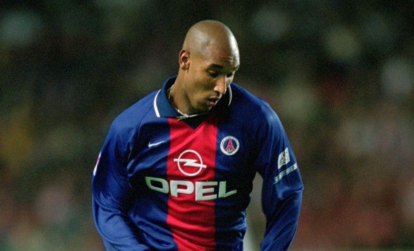 Nicolas Anelka plays for Paris St Germain in 2000. Getty