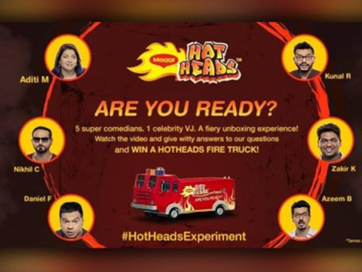 Five super comedians! One celebrity VJ! A Fiery HOTHEADS experiment!