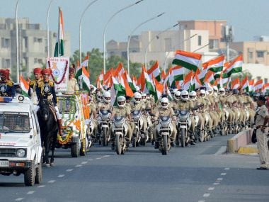 Preparations on for Independence Day celebrations in Ahmedabad. PTI