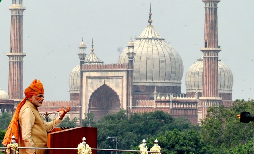 Prime Minister Narendra Modi during Independence Day celebration last year in New Delhi. PIB