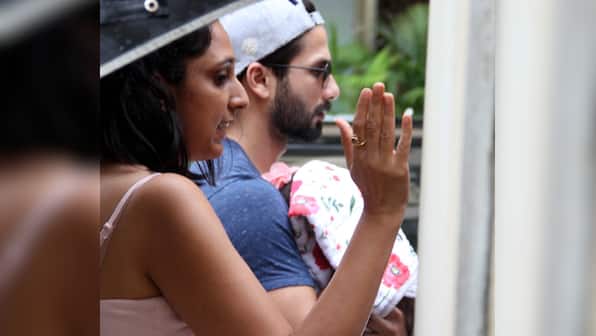 In Photos: Shahid Kapoor, Mira Rajput take new-born daughter home