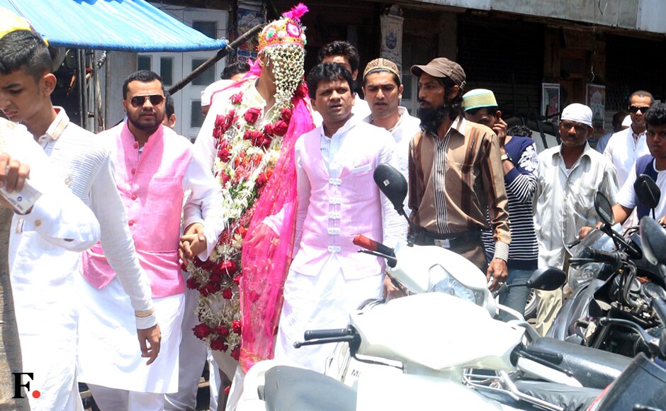 There were about 60 people with Alishah, escorting him to the mosque. Sachin Gokhale/Firstpost There were about 60 people with Alishah, escorting him to the mosque. Sachin Gokhale/Firstpost