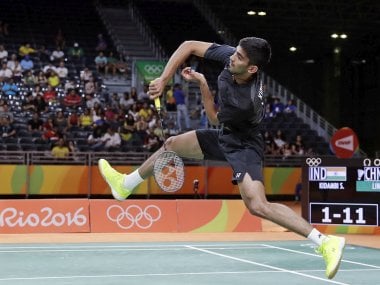 Srikanth Kidambi in action against Lin Dan at Rio Olympics 2016. AP