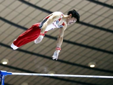 Japanese gymnast Kohei Uchimura in action. Getty