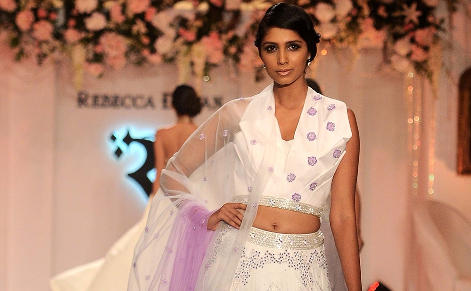 Models walked the ramp exhibiting her collection. Sachin Gokhale/Firstpost Models walked the ramp exhibiting her collection. Sachin Gokhale/Firstpost