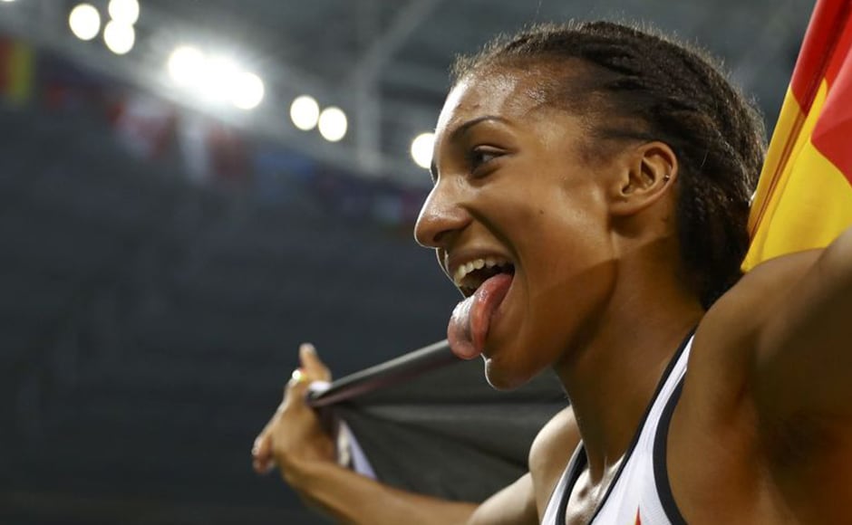 Belgium's Nafissatou Thiam beat reigning champion Jessica Ennis-Hill to win the women's heptathlon gold medal. Reuters