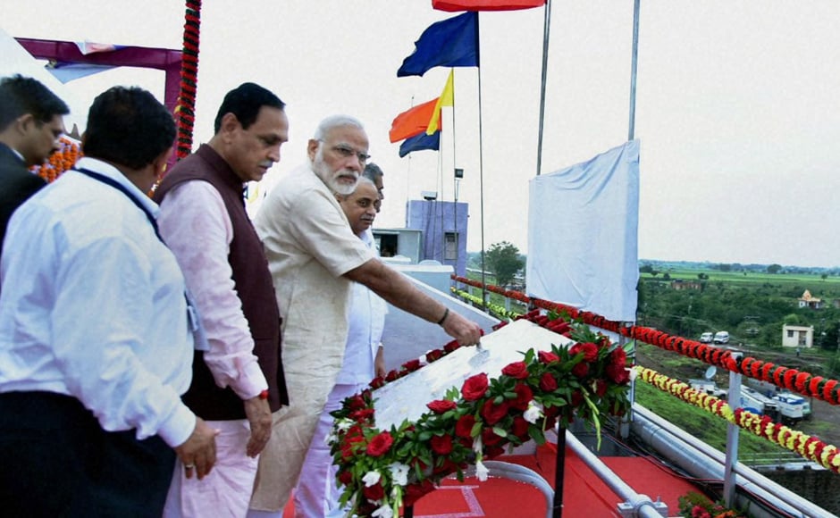 The SAUNI project aims at diverting the floodwater from Sardar Sarovar Dam to 115 dams of the water scarce Saurasthra region through a network of canal and pipelines. This would help irrigate 4.13 lakh hectares of land. PTI The SAUNI project aims at diverting the floodwater from Sardar Sarovar Dam to 115 dams of the water scarce Saurasthra region through a network of canal and pipelines. This would help irrigate 4.13 lakh hectares of land. PTI