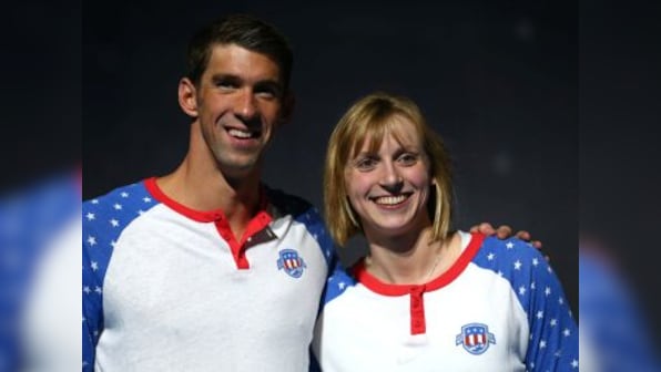 Rio Olympics 2016: Michael Phelps, Katie Ledecky turn back time, replicate famous picture with a twist