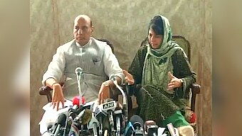'Can't separate future of Kashmir from that of India': Rajnath, Mehbooba call for peace