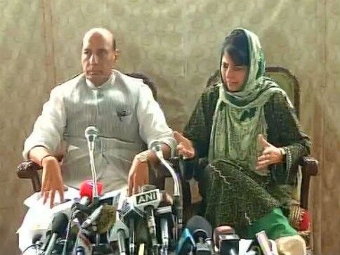 'Can't separate future of Kashmir from that of India': Rajnath, Mehbooba call for peace 'Can't separate future of Kashmir from that of India': Rajnath, Mehbooba call for peace