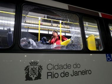 Rio Olympics 2016: Bullets suspected in attack on bus carrying journalists Rio Olympics 2016: Bullets suspected in attack on bus carrying journalists