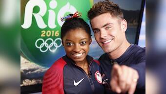 Simone Biles finally met her longtime celebrity crush Zac Efron, and boy, was she excited!