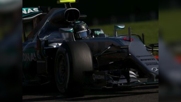 Belgian Grand Prix: Lewis Hamilton slip-up allows Nico Rosberg to start on pole