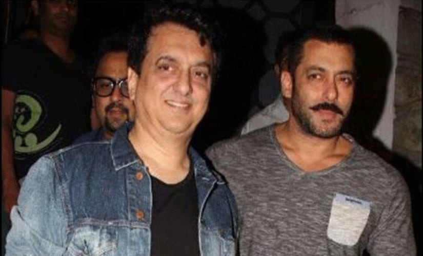 Sajid Nadiadwala and Salman Khan. Image courtesy: Twitter/ Azhar Khan