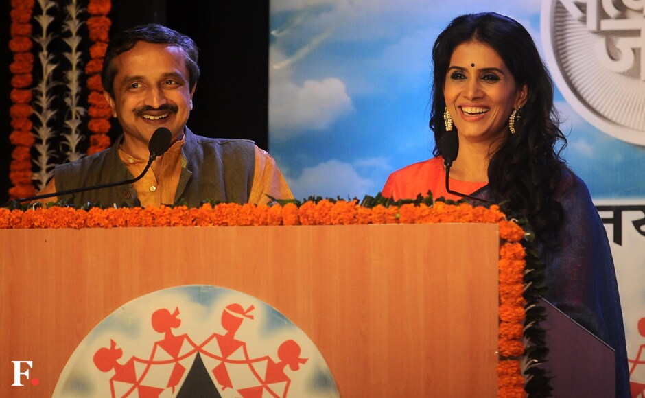 Director of Satyamev Jayate, Satyajit Bhatkal and Sonali Kulkarni speaking at ‘Satyamev Jayate Water Cup Awards 2016’. The competition judged water harvesting efforts of various villages. Sachin Gokhale/Firstpost Director of Satyamev Jayate, Satyajit Bhatkal and Sonali Kulkarni speaking at ‘Satyamev Jayate Water Cup Awards 2016’. The competition judged water harvesting efforts of various villages. Sachin Gokhale/Firstpost